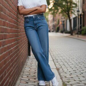 Abercrombie & Fitch Women's High Rise Jeans - Blue